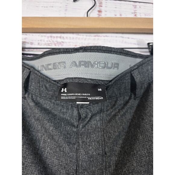 Under Armour Men's HeatGear Shorts in Gray and Black/gray 2 Pair size 36 - Picture 8 of 8